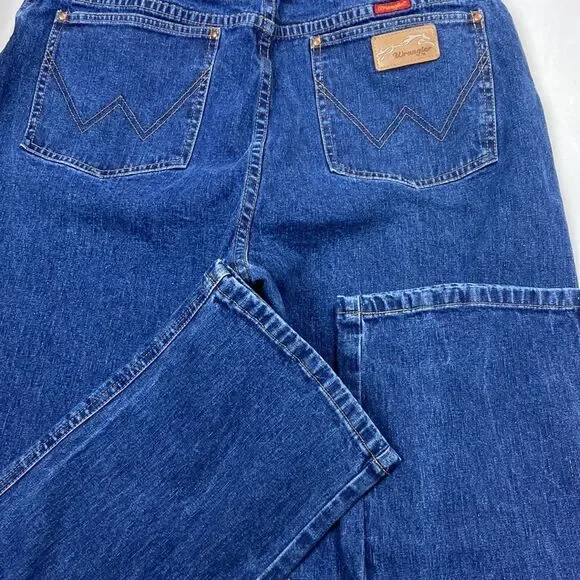 Vintage Unisex Classic Wrangler TM Jeans 32/33 Approximately No Label 🏷️ - Picture 11 of 16